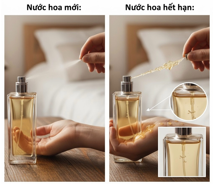 Nhận biết nước hoa hết hạn